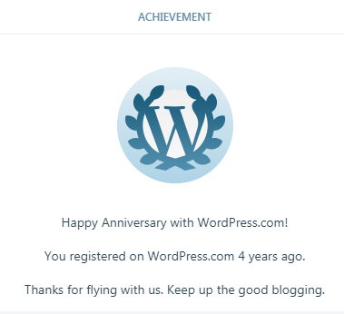 Wordpress 4 year Anniversary